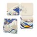 Set van 4 onderzetters - De grote golf van Kanagawa
