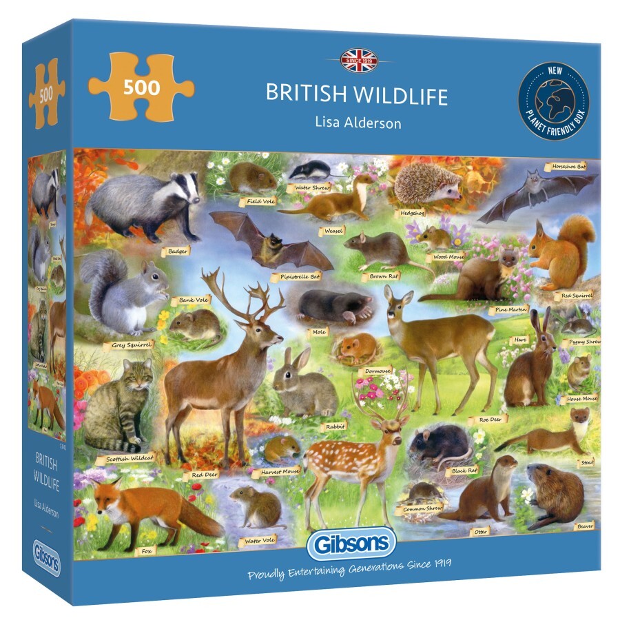 Gibsons British Wildlife Puzzel (500 stukjes)