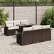 Maison Exclusive - Ensemble de meubles de jardin 7 pièces avec canapé et coussins, marron, en polyrotin