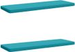vidaXL - 2-delige - Coussin de banquette - VUGHT - 2 - pièces - 100% - Polyester - Turquoise