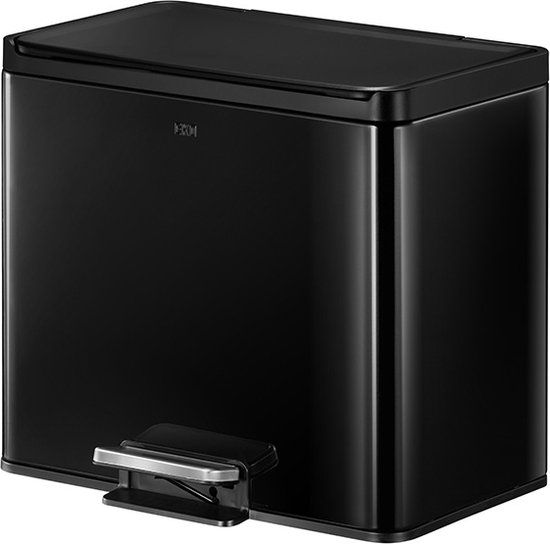 EKO EcoCasa III pedaalemmer afvalscheider - 20 + 9L - zwart