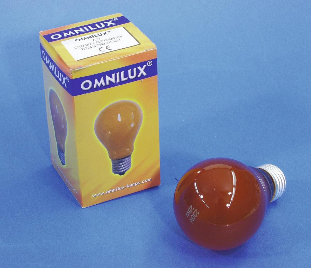 OMNILUX A19 230V/25W E-27 orange - 4026397138627