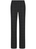 Goldner Jerseybroek VERA in tweedlook - zwart / gedess. - Maat 44