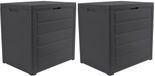 EDA Coffre de rangement pour coussins d'extérieur Lena - Anthracite - Plastique - 120 litres