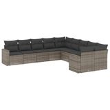 VidaXL 3219500 Tuinmeubelset Donkergrijs
