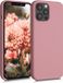 kwmobile telefoonhoesje geschikt voor Apple iPhone 12 Pro Max - Hoesje met siliconen coating - Smartphone case in winter roze