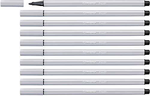 Stabilo Pen 68 - 10 stuks - Licht Grijs