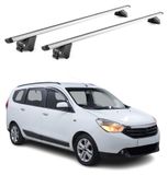 OMAC Porte-bagages pour Dacia Lodgy, années modèles 2012-2022, aluminium, gris, avec certification ABE