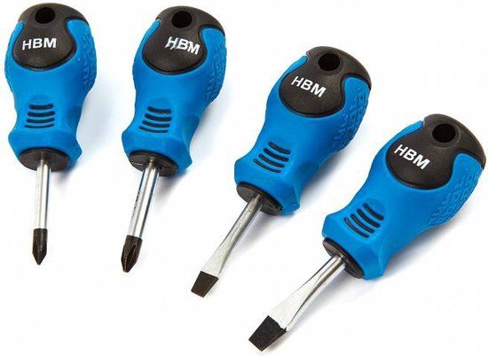 HBM 4 Delige Stubbie Schroevendraaier Set