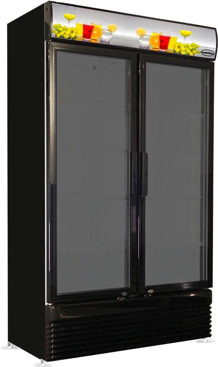 - Display Koelkast Bez-780 GD Zwart | 2 Glasdeuren | 780 Liter | 1120 x 595 x 2100 mm zwart