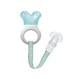 MAM Mini Cooler & Clib, verkoelende bijtring met clip voor gemakkelijk bevestiging, extra kleine en lichte grijpspeelgoed voor baby's, vanaf 2 maanden, turkoois
