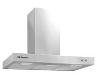 Orbegozo DS 56190 B IN Decoratieve afzuigkap, 90 cm, roestvrij staal, afzuiging: 630 m3/h, verstelbare open haard, 3 standen, 190 W