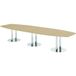 Hammerbacher table de réunion ton avec pied colonne - 400x130 cm