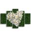 Homemania Wandafbeelding, bloemenmotief, 5 stuks, natuur, voor woonkamer, meerkleurig, 95 x 0,3 x 60 cm, HM205MDF027, MDF