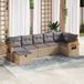 Maison Exclusive - Ensemble de meubles de jardin 7 pièces avec canapé et coussins, beige, en polyrotin