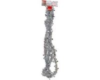 Edco Eindhoven Bv Cadeaux de Noël Guirlande de Noël - argent - étoiles - 270 cm - aluminium/lametta - décoration de sapin de Noël