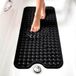 edihome, Antislip badmat, 53 x 53 cm, douchemat, bubbels met zuignap, BPA-vrij, antibacterieel, schimmelbestendig, machinewasbaar, gezinsveiligheid (Donkergrijs, 100x40 cm)