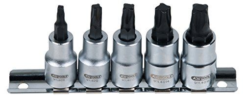 KS Tools 911.4010 Bit Socket Set for MTS MORTORq® Bolts, 3/8", 5-Piece