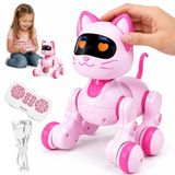 Chat programmable - Jouet interactif et télécommandé - Capteur tactile - Chante et danse - 12 fonctions - Fabriqué en plastique - Convient aux enfants à partir de 14 ans