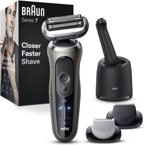 Braun Elektrisch Scheerapparaat Series 7 - Met SmartCare Center - EasyClick-opzetstukken - 72-C7650cc - Goud