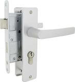 Dulimex DX Serrure à cylindre PC55 DM50 Inclus poignée intérieure et cylindre DD35-40 Din LS/RS Aluminium