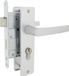 Dulimex DX Serrure à cylindre PC55 DM50 Inclus poignée intérieure et cylindre DD35-40 Din LS/RS Aluminium