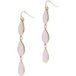 OTAZU Boucles d'oreilles pendantes triples Rose