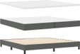 vidaXL Boxspring bed met matras Donkergrijs 200 x 200 cm Stof
