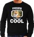 Bellatio Decorations Dieren vossen sweater zwart heren - foxes are serious cool trui - cadeau sweater vos/ vossen liefhebber XXL