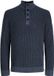 Jack & Jones Pull en maille Bleu marine Pied-de-poule Acrylique Automne/Hiver