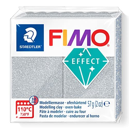 Staedtler Fimo Effect - Klei - Glitter Zilver - 57g - 812