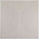vidaXL - Vloerkleed - GALATI - Crèmekleurig - Polyester - 200 x 200 cm