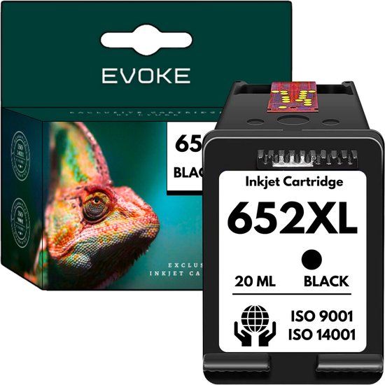 Evoke Printercartridge HP 652 Zwart XL
