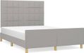 vidaXL Bedframe Tissu Gris Clair 140x200 cm