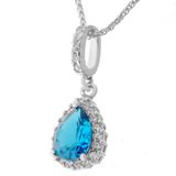 Orphelia ZH-7226/BT/1 - Ketting met hanger en gekleurde zirkonia druppel - 925 zilver - 45 cm