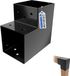 Gezu Impex Paalverbinder L 81 x 81 mm | L Gecoat Zwart Poeder Pergola L-Vorm Vierkante Balk Paalverbinder 2-Weg Hoek