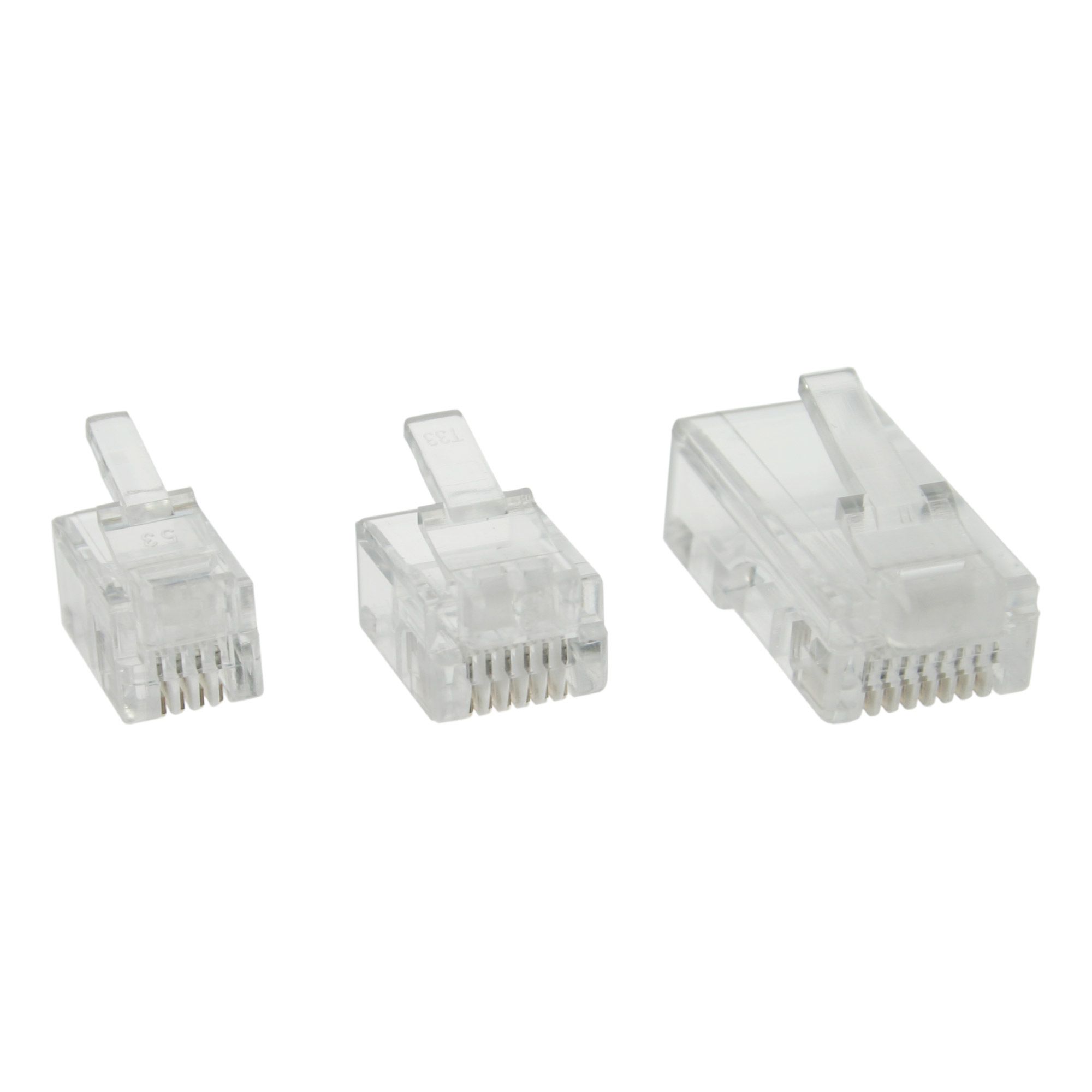 Inline Panda Inline 73014 Transparant, Wit Kunststof RJ-11 10 Stuks