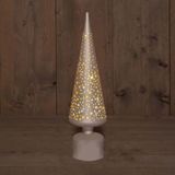 Anna's Collection Annas collection - Kerstboompje glas met sterren 10led warm wit d1