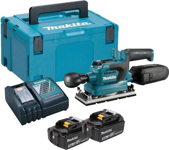 Makita DBO380RTJ Accu Vlakschuurmachine 18V 5.0Ah + Mbox