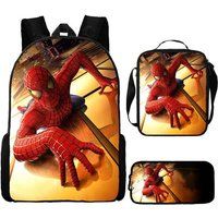 SZSMART Rugzak Spider-Man School Driedelige Set