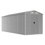 VidaXL Tuinschuur Lichtgrijs Staal 191x555x198 cm