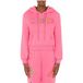 Moschino Sweatshirt en coton biologique au crochet avec logo Rose