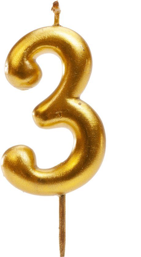 Dekora Gold Comic Birthday Candle - 3