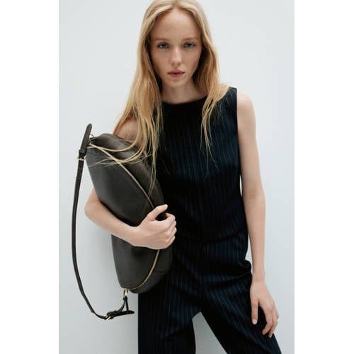 Mango top met krijtstreep - marineblauw