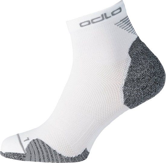 Odlo Socks Quarter Ceramicool Unisex Sportsokken - White - Maat 45-47
