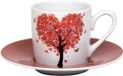 Könitz tasse à expresso Love Grows avec soucoupe, porcelaine, rouge, 85 ml