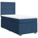 vidaXL Boxspring met matras stof blauw 100x200 cm
