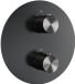 Brauer Gunmetal Edition - 3 voies - Thermostaat voor inbouw - Rond - Inbouw/opbouwdelen - Gunmetal Geborsteld PVD