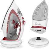 TZS First Austria Stoomstrijkijzer - Draadloos - 2400W - Wit/Rood