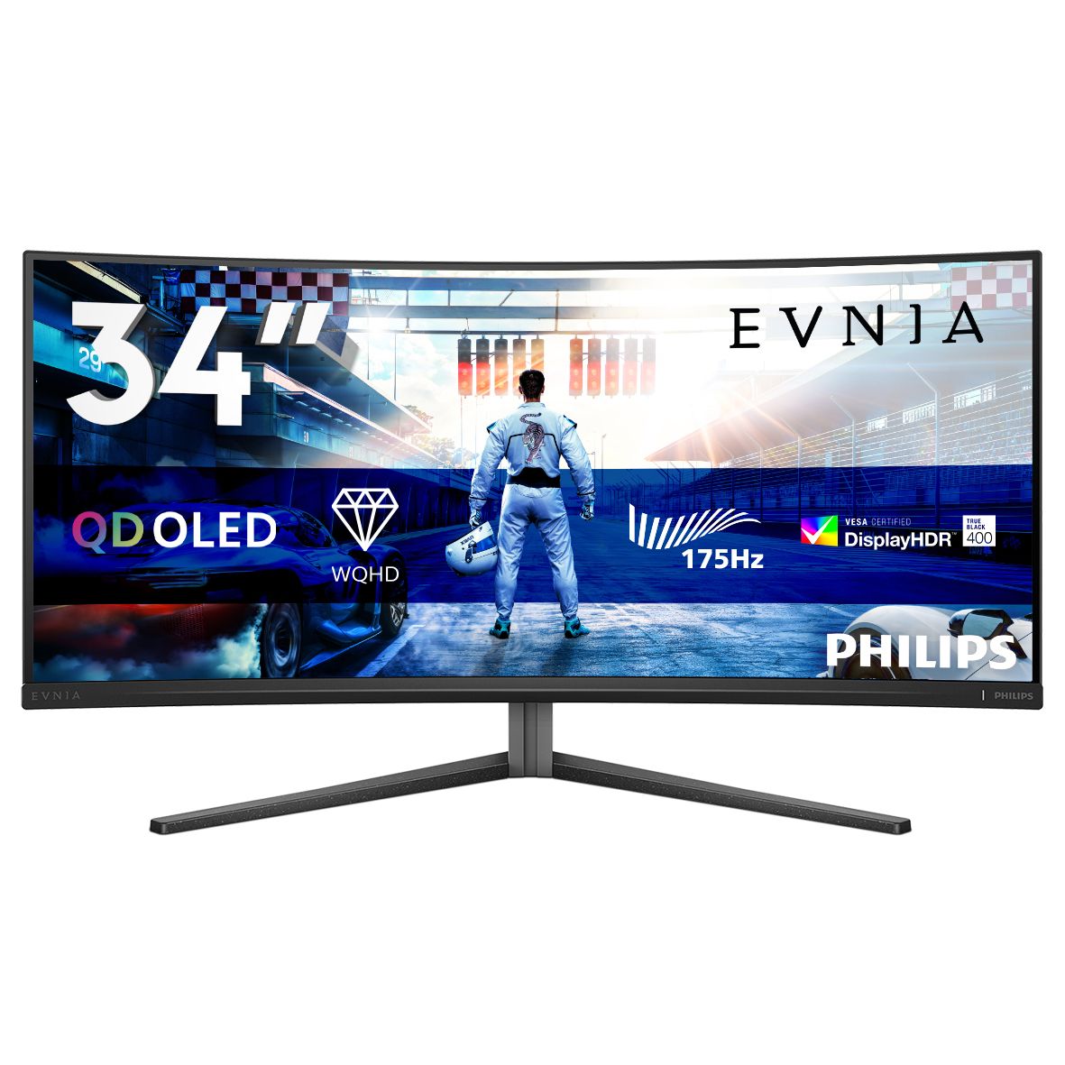 Philips Evnia 34M2C6500/00 34" QDOLED Gaming Monitor - 3440x1440, 175Hz, Curved